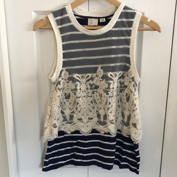 Anthropologie Postage Stamp boho top S - Picture 1 of 4